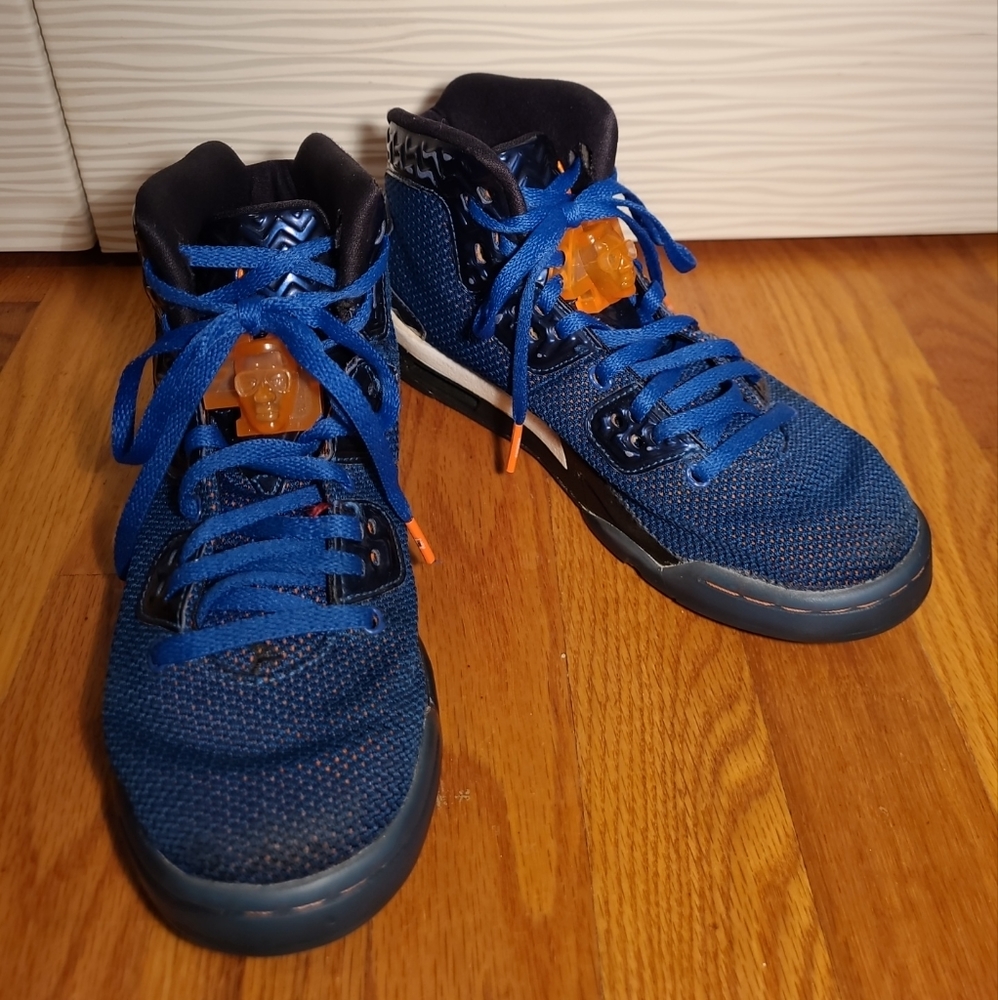 Nike Air Jordans Spike Forty Blue Orange Sneakers - Size 4.5Y